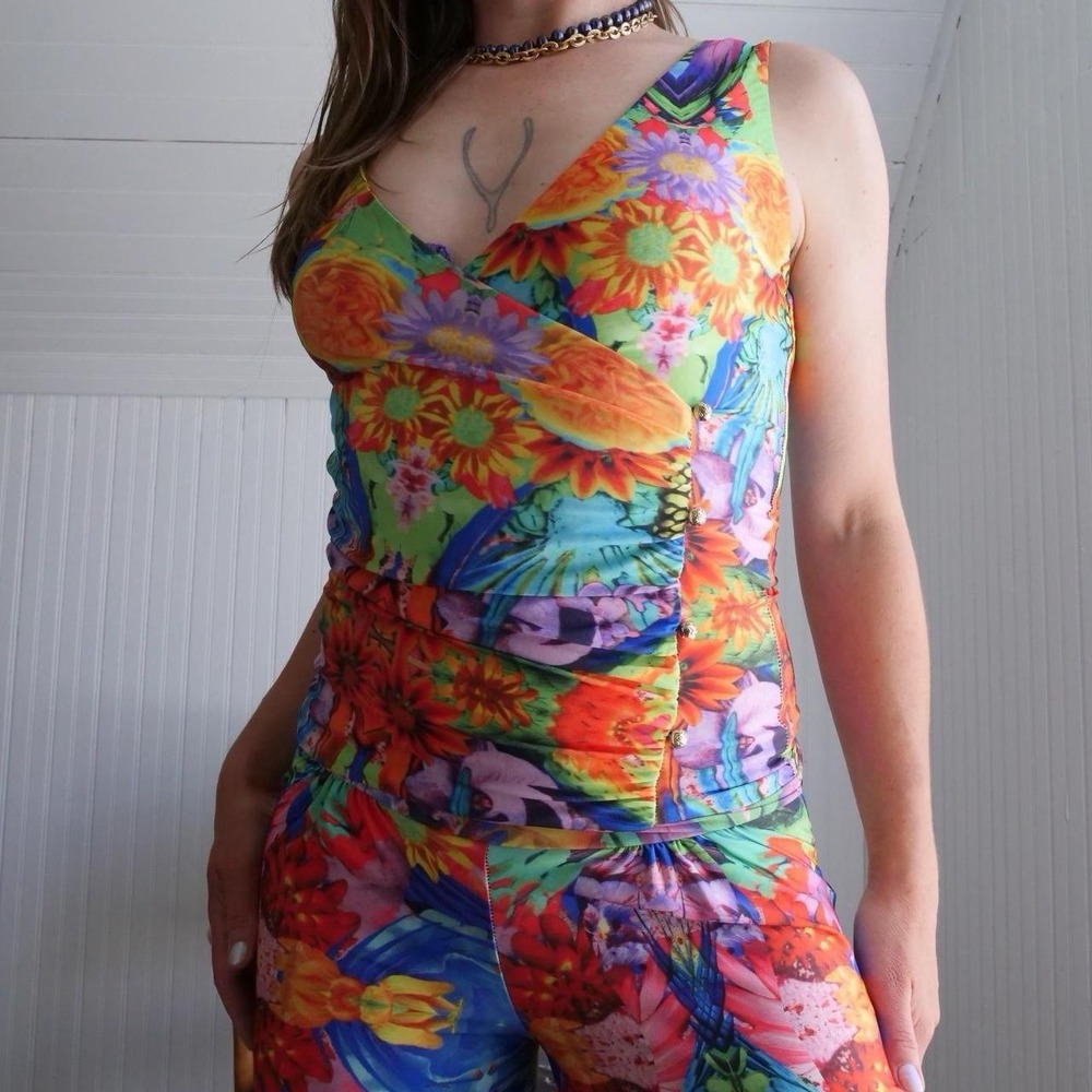 Archival Roberto Cavalli Psychedelic Kaleidoscope Jumpsuit - Picture 2 of 11